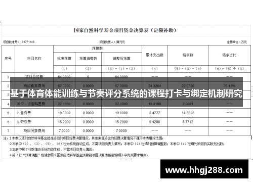 基于体育体能训练与节奏评分系统的课程打卡与绑定机制研究